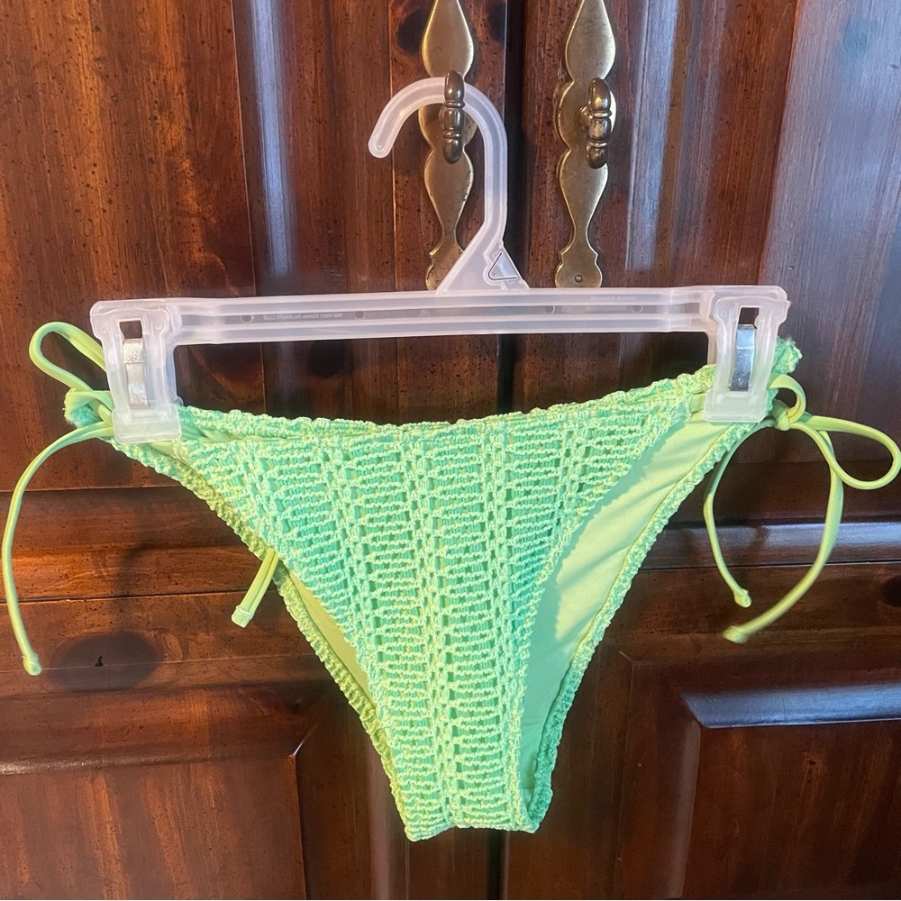 Aerie Lime Crochet Bikini Bottom